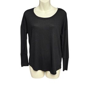 No Boundaries size small 3/5 Black Long Sleeve lightweight sweater large  cuffs